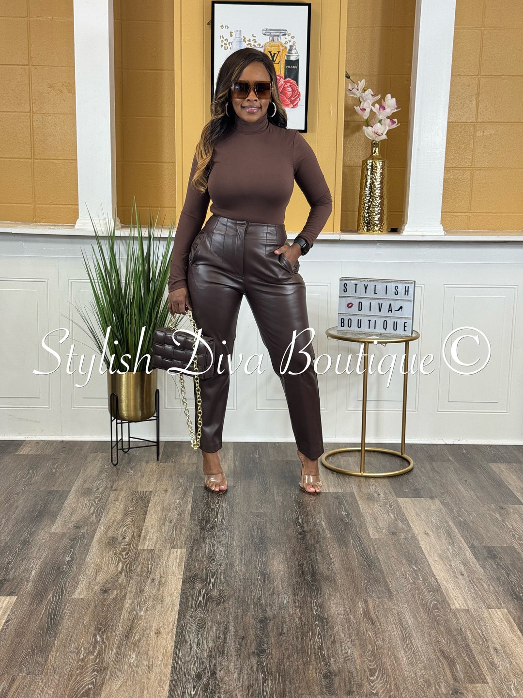 Luxe Expresso Leather Pants