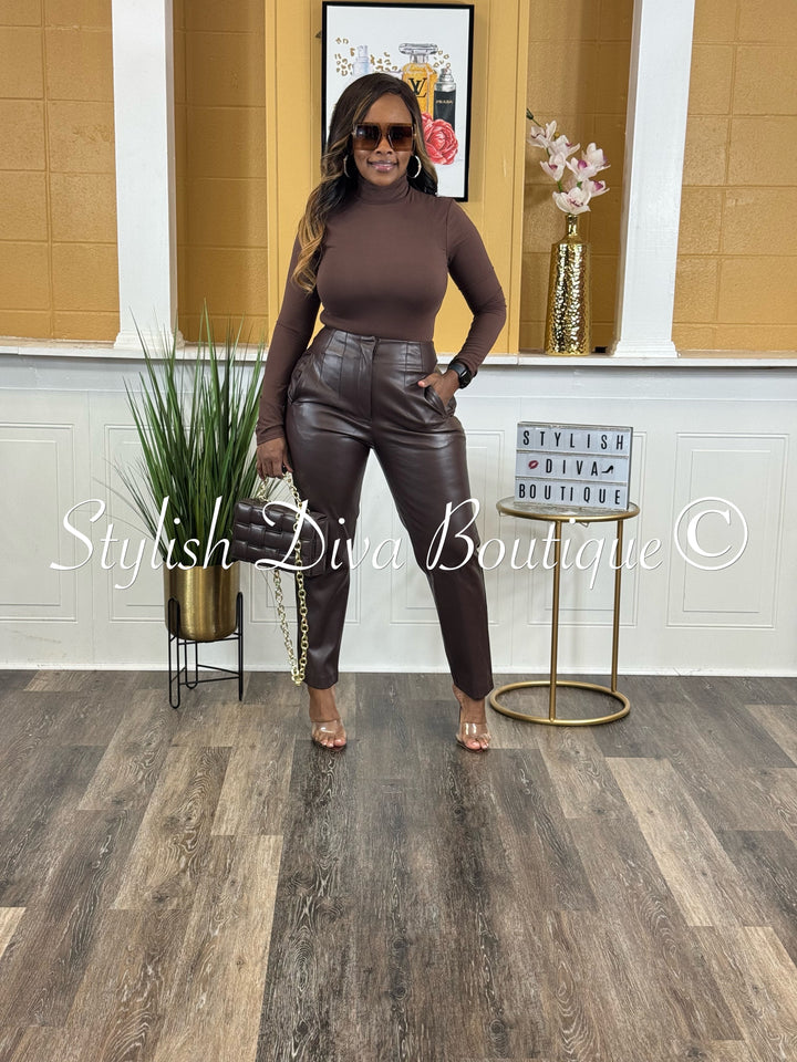 Luxe Expresso Leather Pants