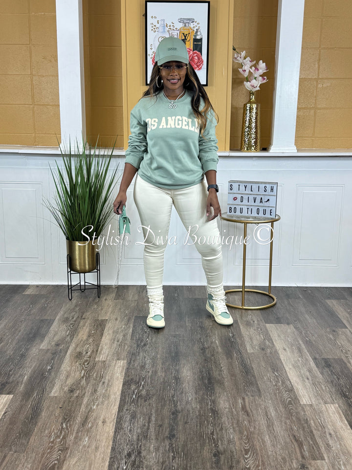 So Curvy Stretch Skinny Jeans up to 2XL (Cream)