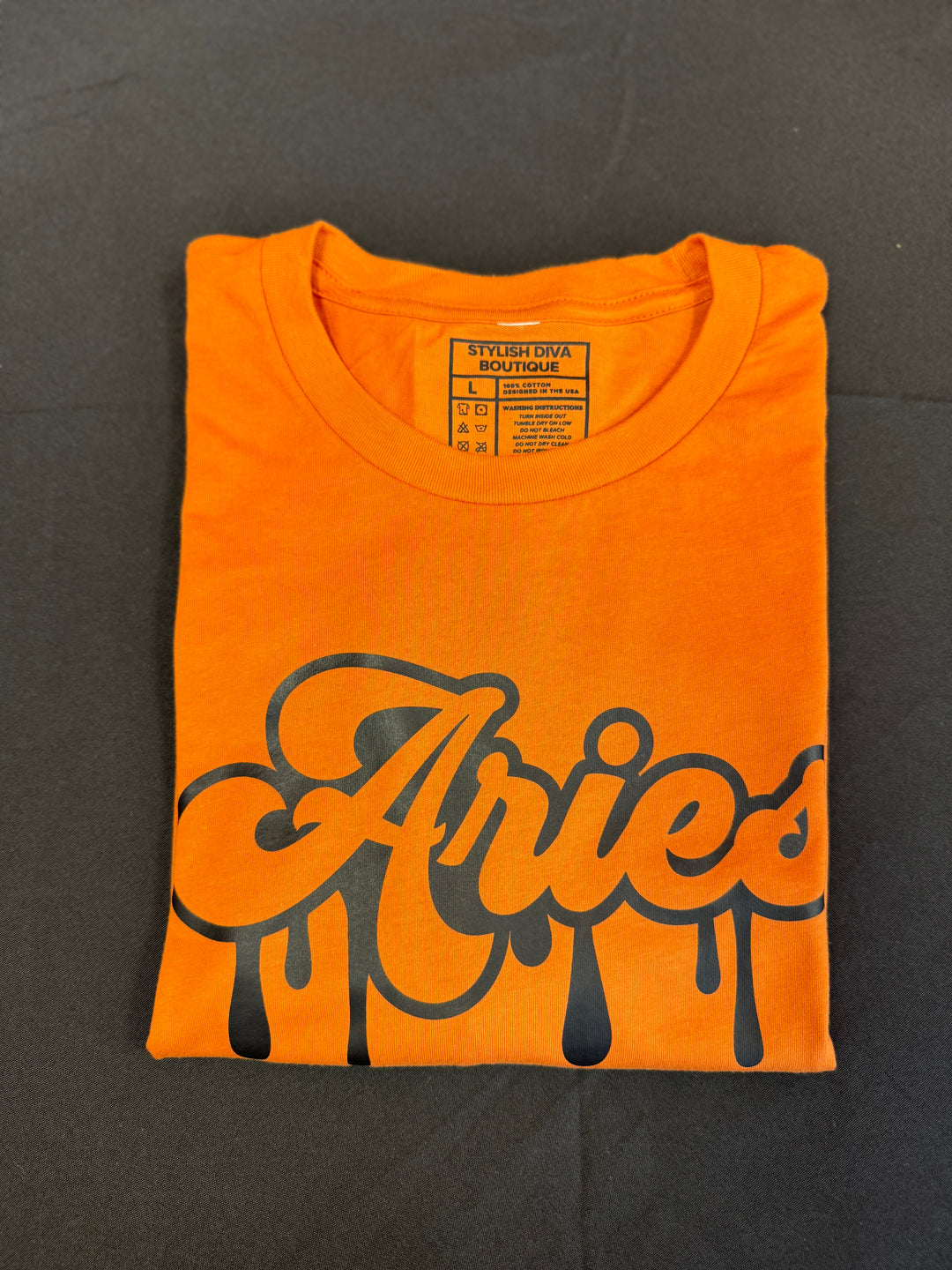 Aries Dripping T-Shirt (Black Print)