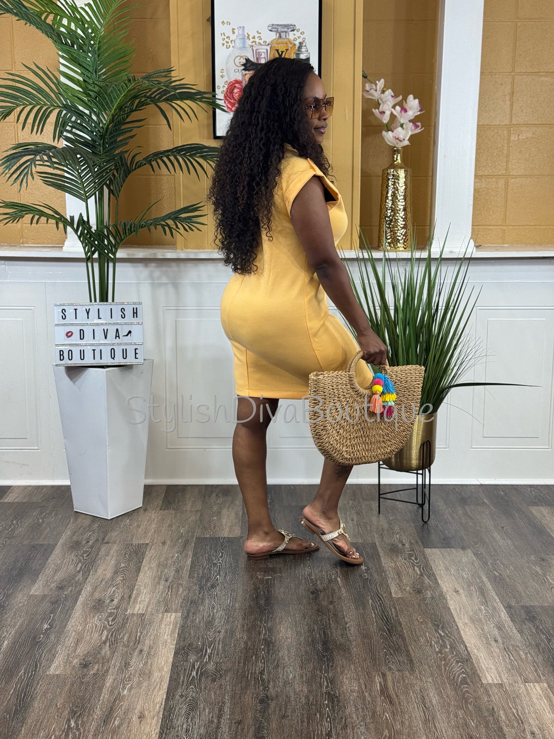 Easy Living Midi Dress (Sunkist Orange)