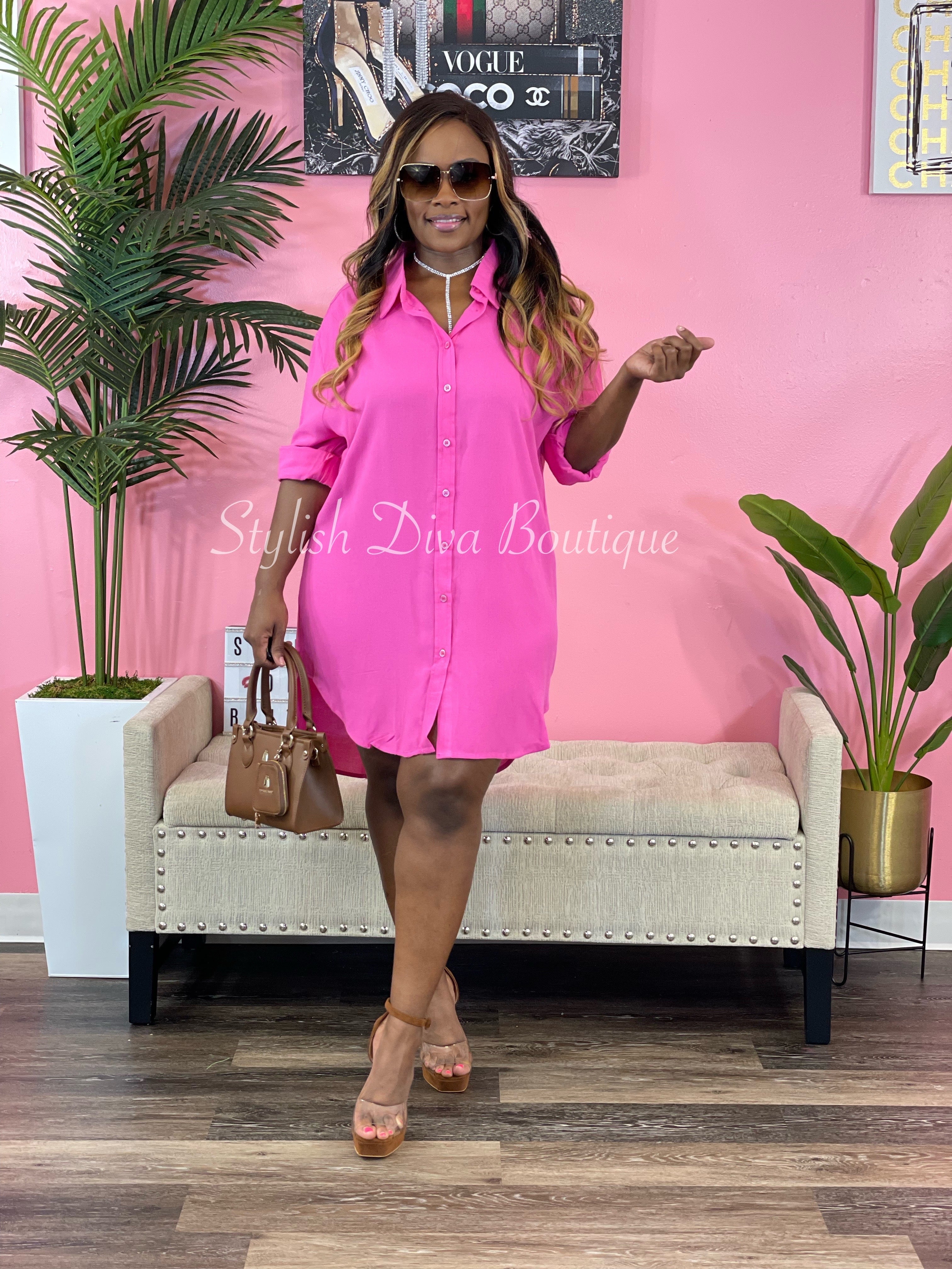 Hot pink sale dress boutique