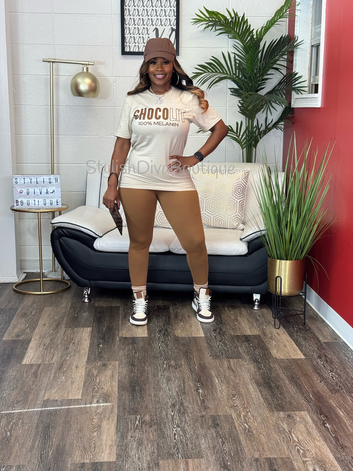 Butter Soft Microfiber Leggings up to 3XL (Deep Camel)