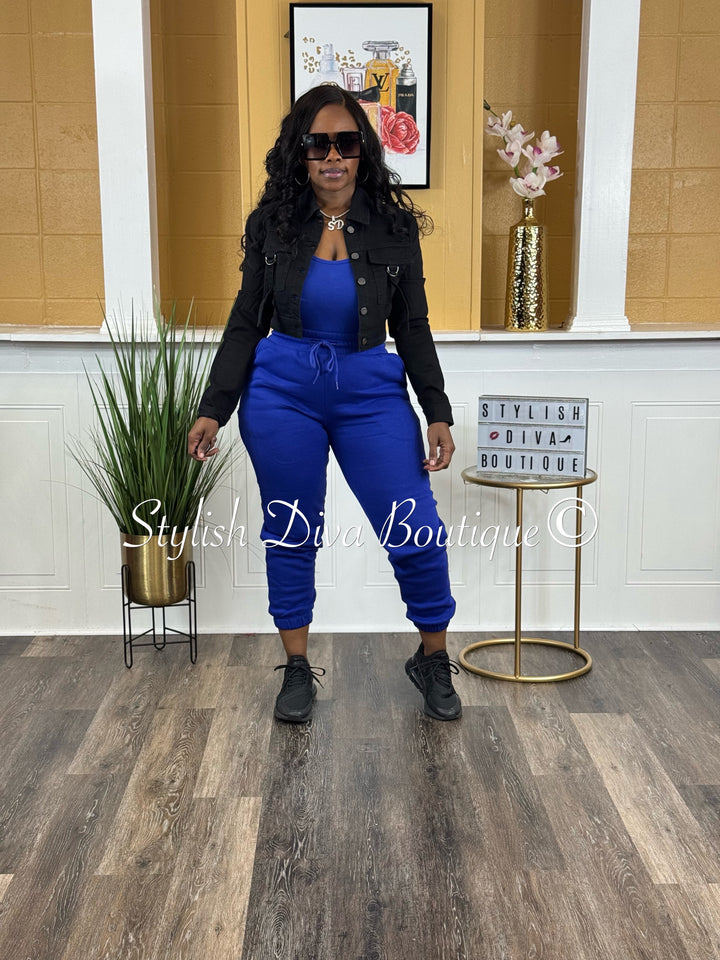 Kerri Jogger Set (Bright Blue)