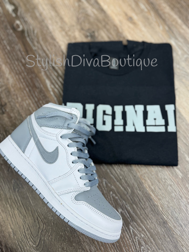 ORIGINAL Signature Graphic Tee (Black Shirt/Grey Print)