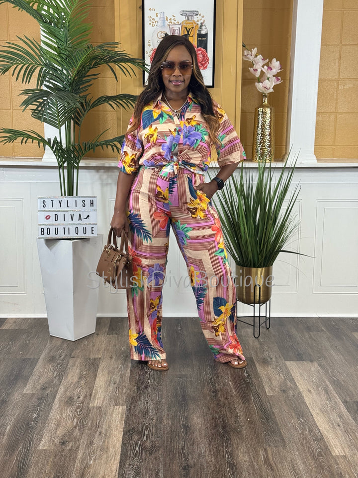 Island Escape Pants Set