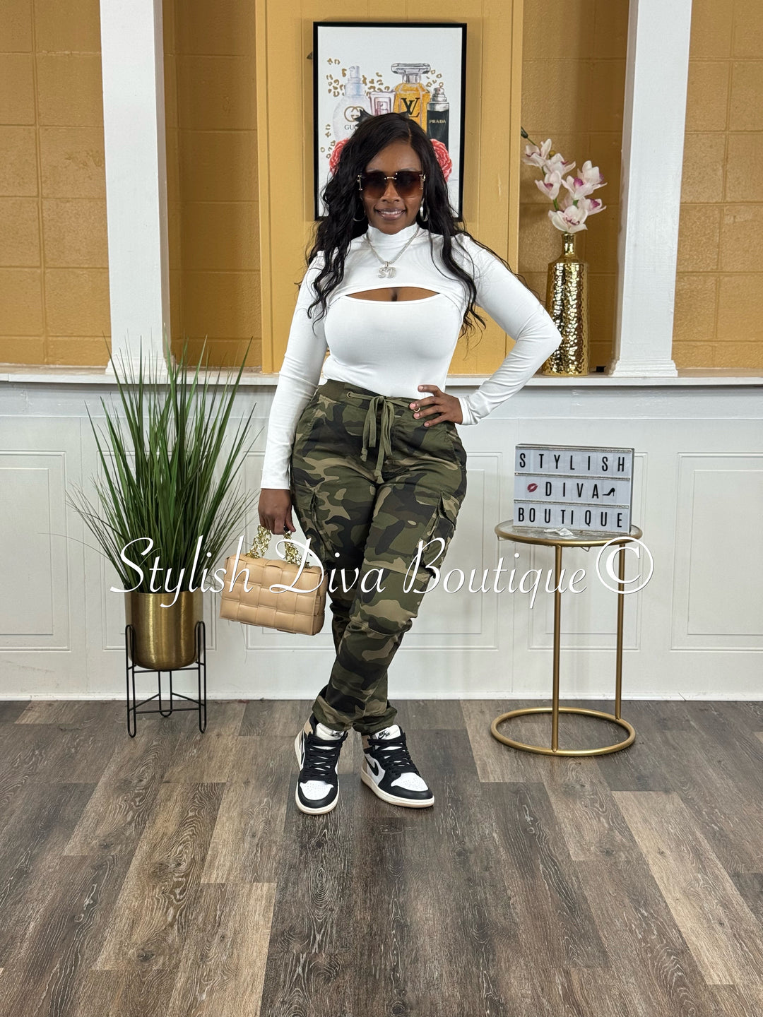 Kima Camo Cargo Joggers