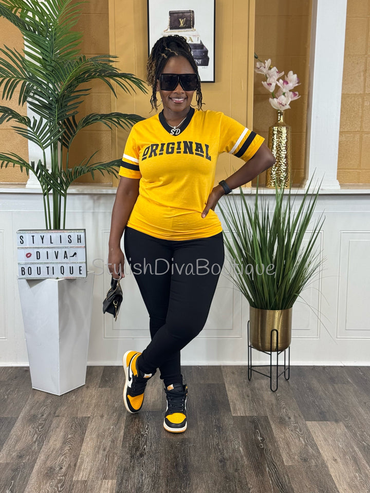 ORIGINAL Varsity Tee (Gold/Black/White)