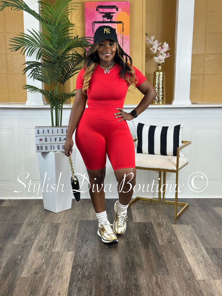 Biker Bae Set (Red)