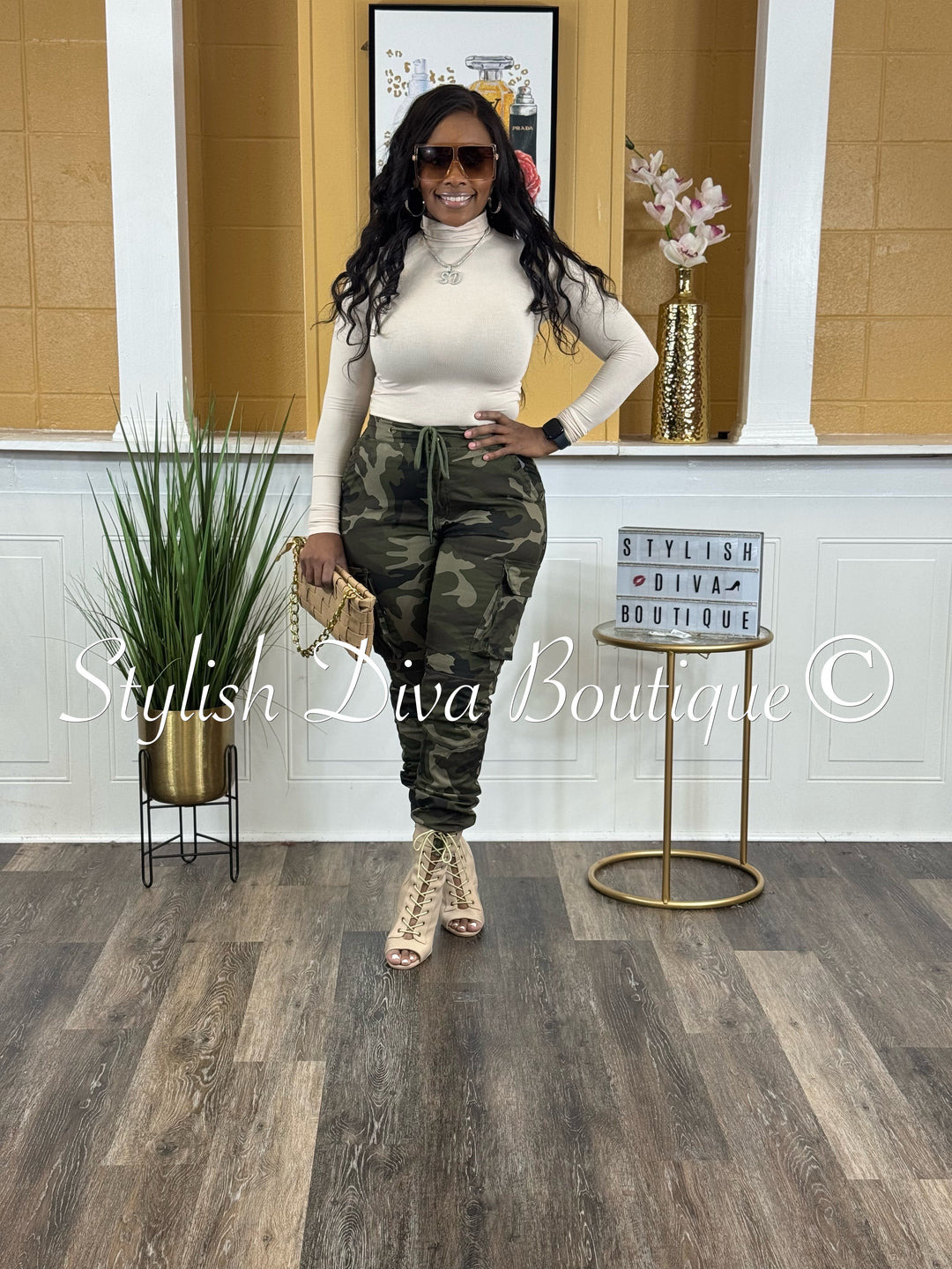 Kena Camo Cargo Joggers