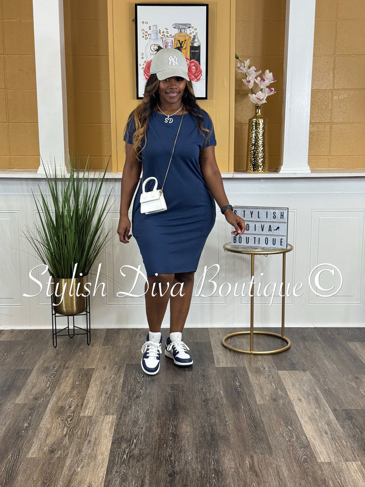 Out & About Dress (Navy)