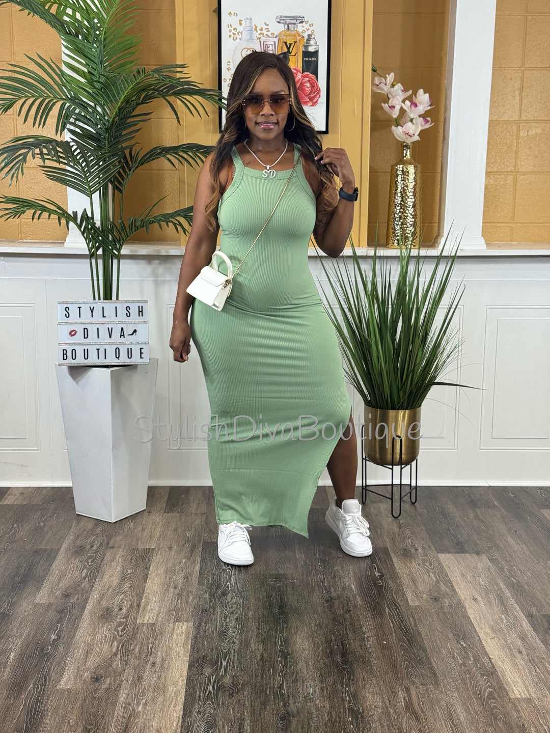 Summer Heat Maxi Dress (Green)