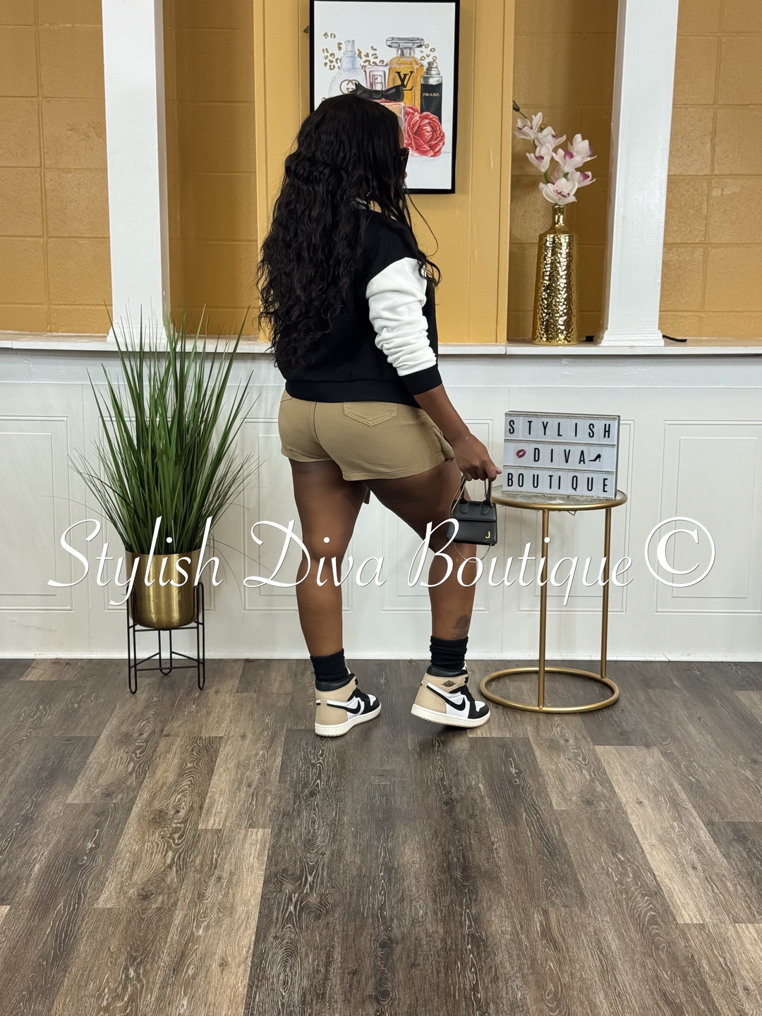 Rory Denim Cargo Skort (Khaki)