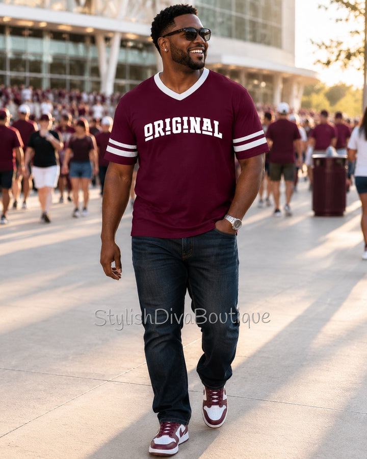 ORIGINAL Varsity Tee (Maroon/White)