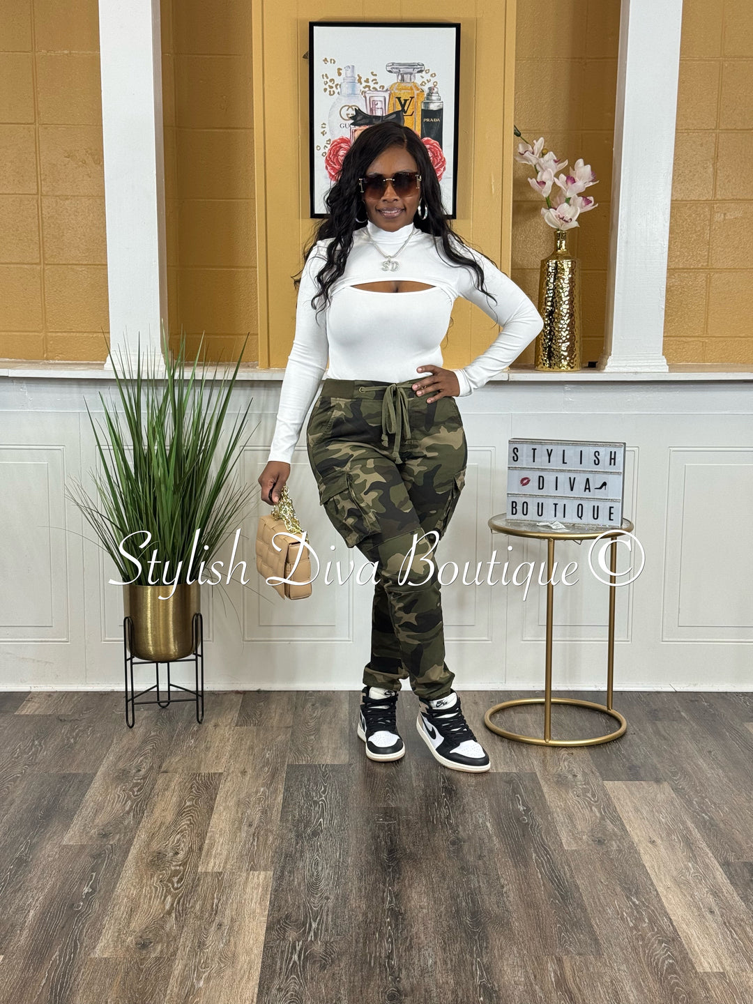 Kima Camo Cargo Joggers