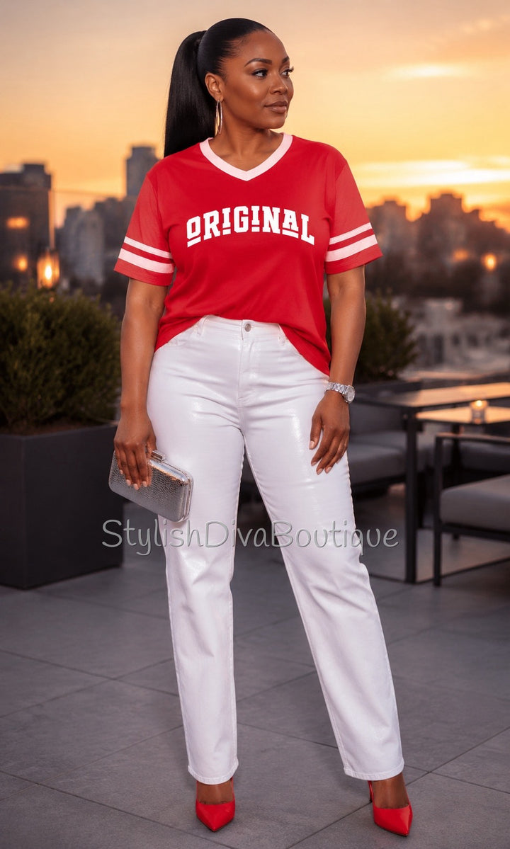 ORIGINAL Varsity Tee (Red/White)
