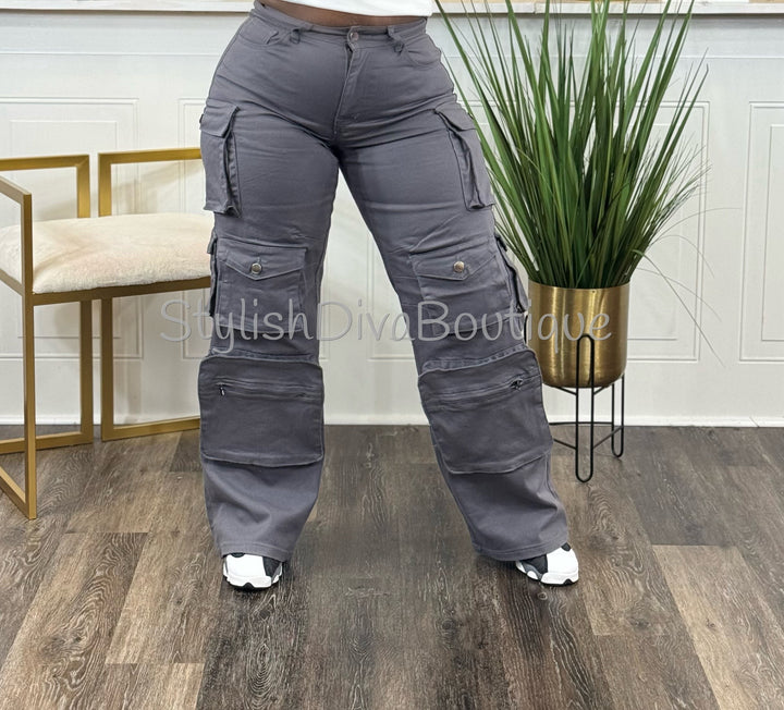 In My Element Cargo Pants (Grey)