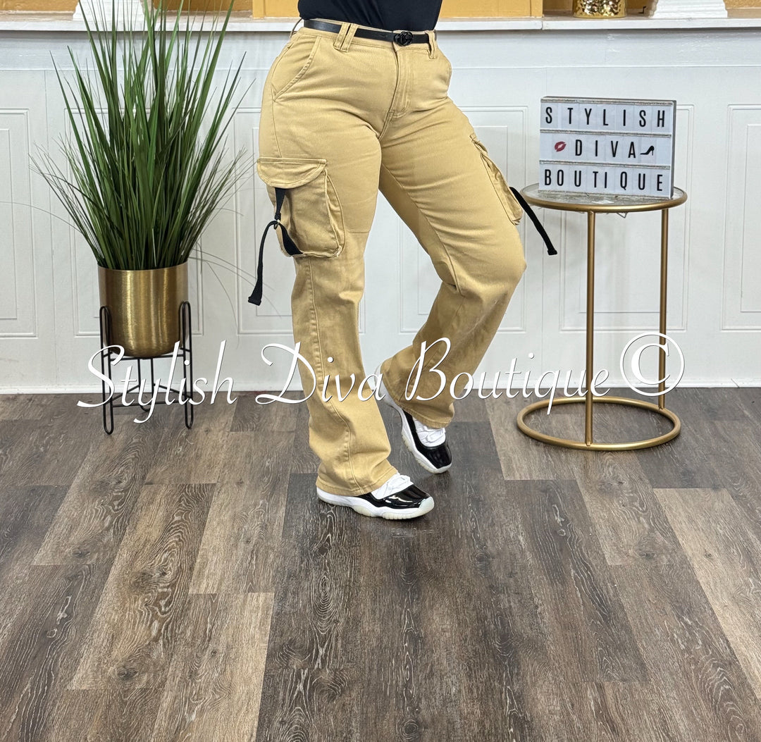 Power Play Cargo Pants (Khaki/Black)