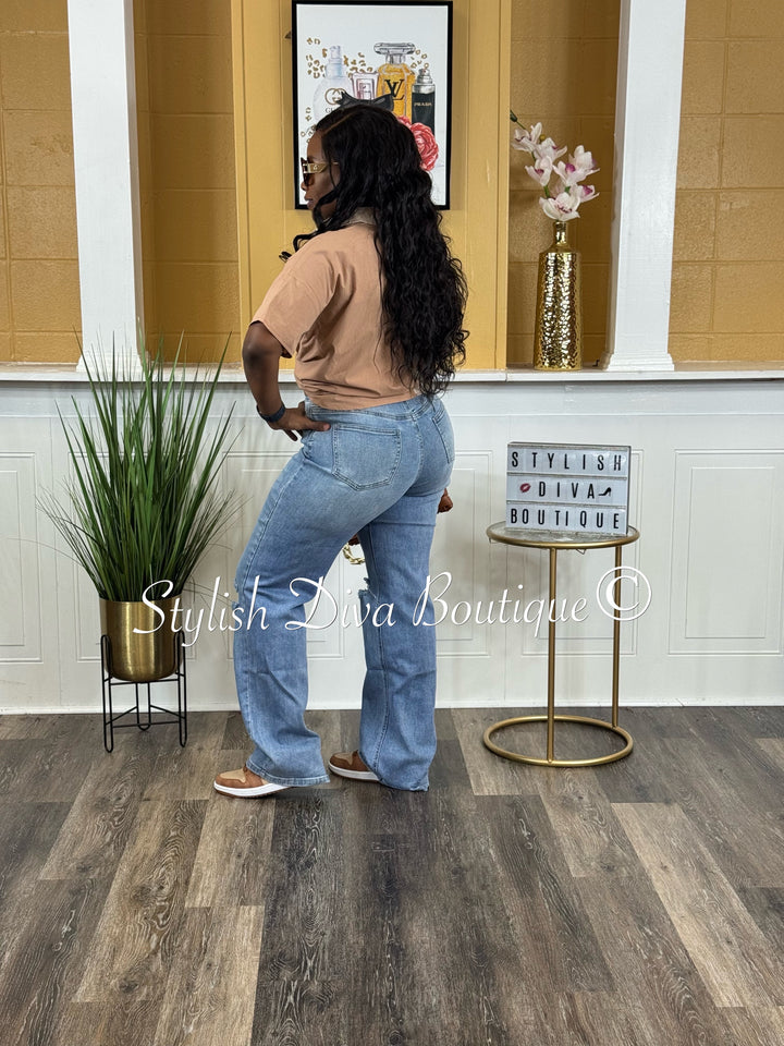 Linden Distressed Jeans (Medium Wash)