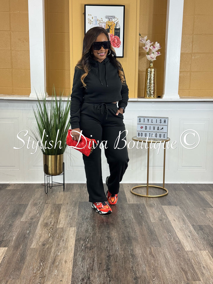 Comfort Mode Pullover Fleece Set (Black)