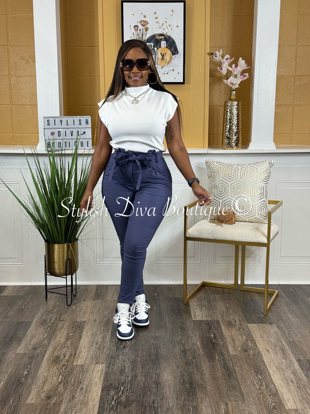 Luxe Diva Pants (Midnight Navy)