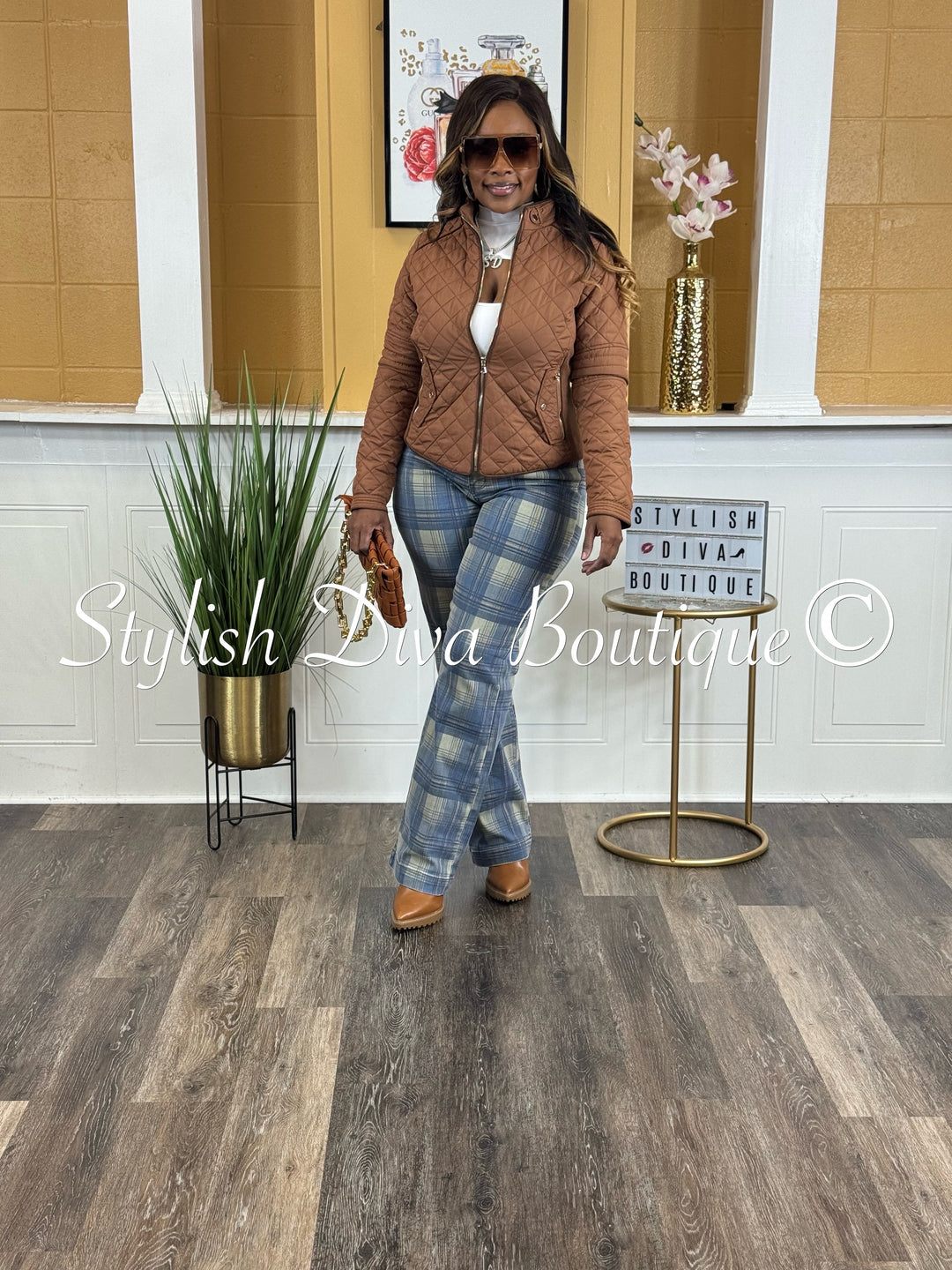 Rowan Quilted Padded Jacket (Camel)