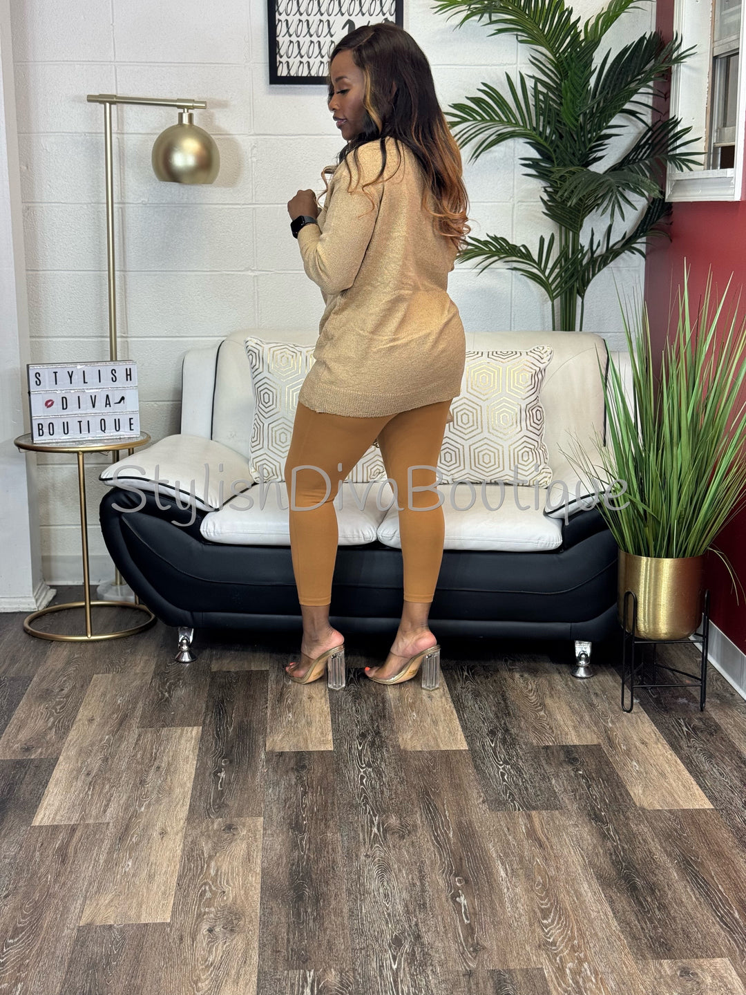 Bobbi Off Shoulder Everyday Sweater (Camel)