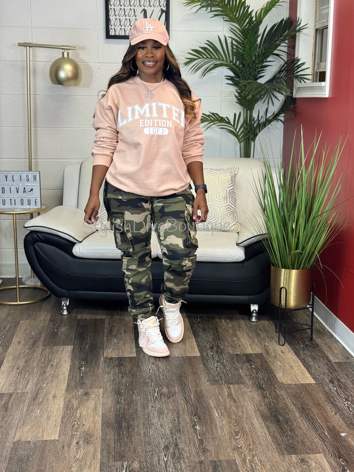 Sienna Camo Cargo Joggers (Light Camo)