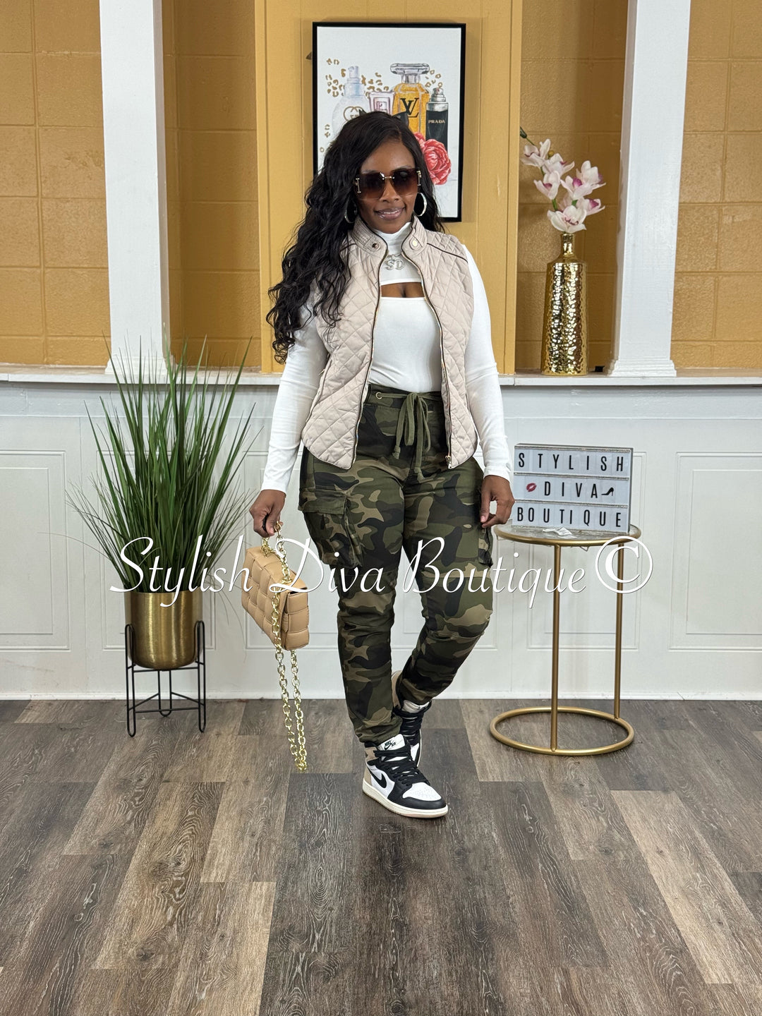 Rowan Quilted Padded Vest up to 2XL (Pale Taupe)