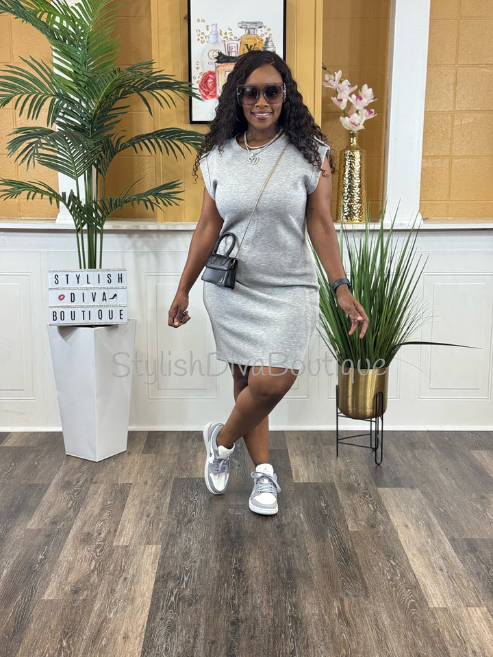 Easy Living Midi Dress (Heather Grey)