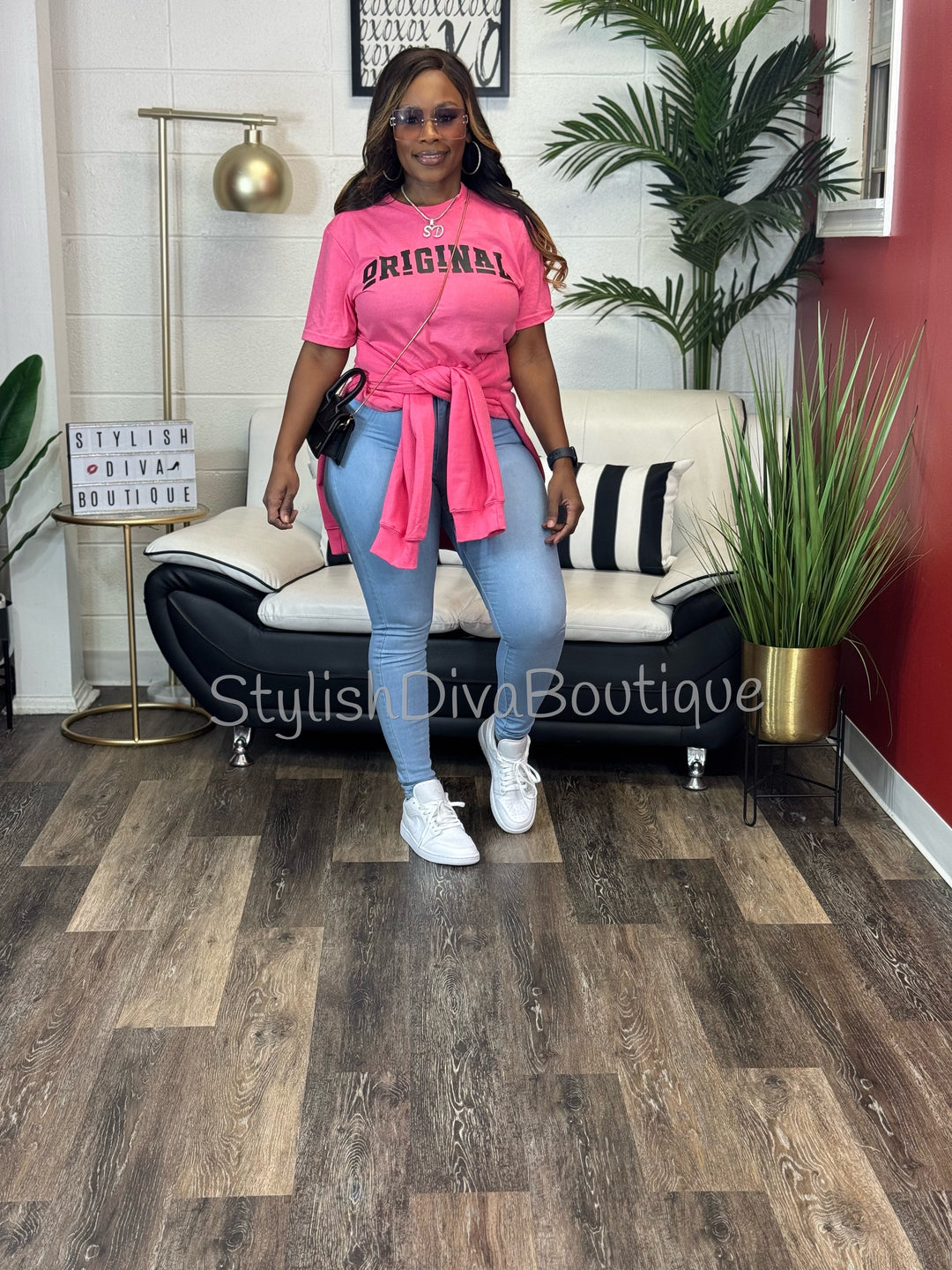 ORIGINAL Signature Graphic Tee (Heather Diva Pink)