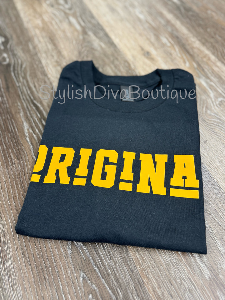 ORIGINAL Signature Graphic Tee (Black Shirt/Athletic Gold Print)