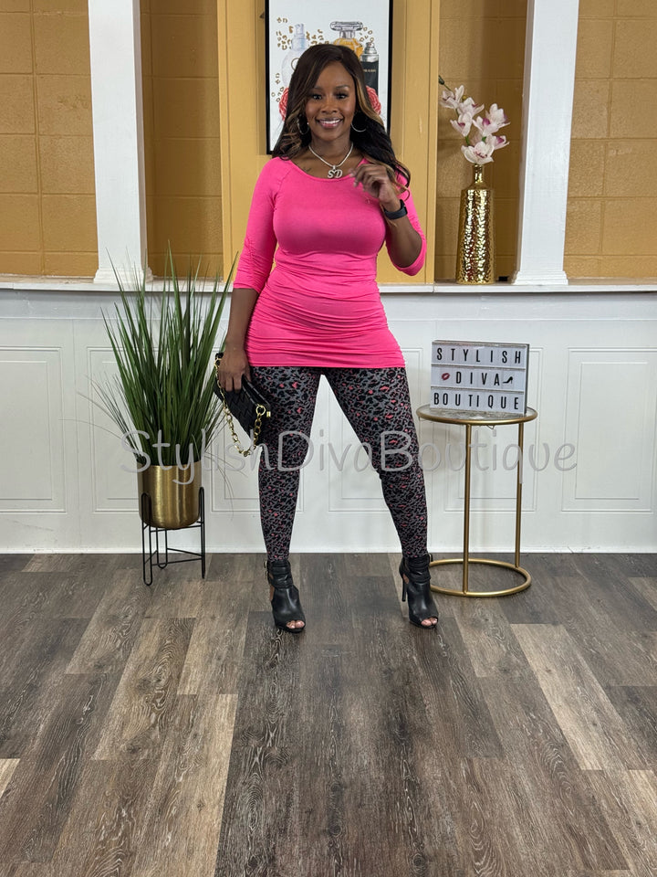 Wild in Pink Leopard Legging Set