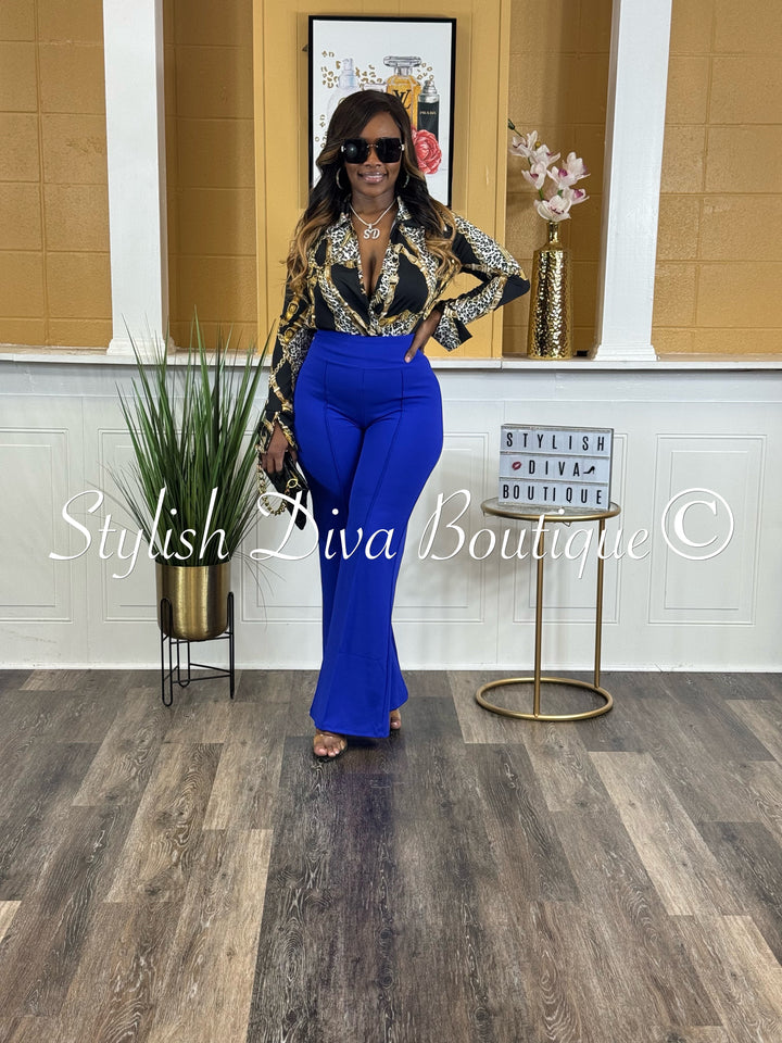 Gia Flare Pants (Bright Blue)