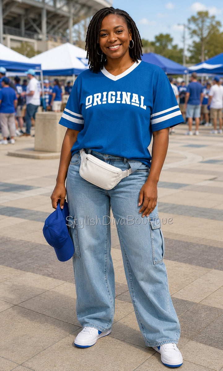 ORIGINAL Varsity Tee (Royal Blue/White)