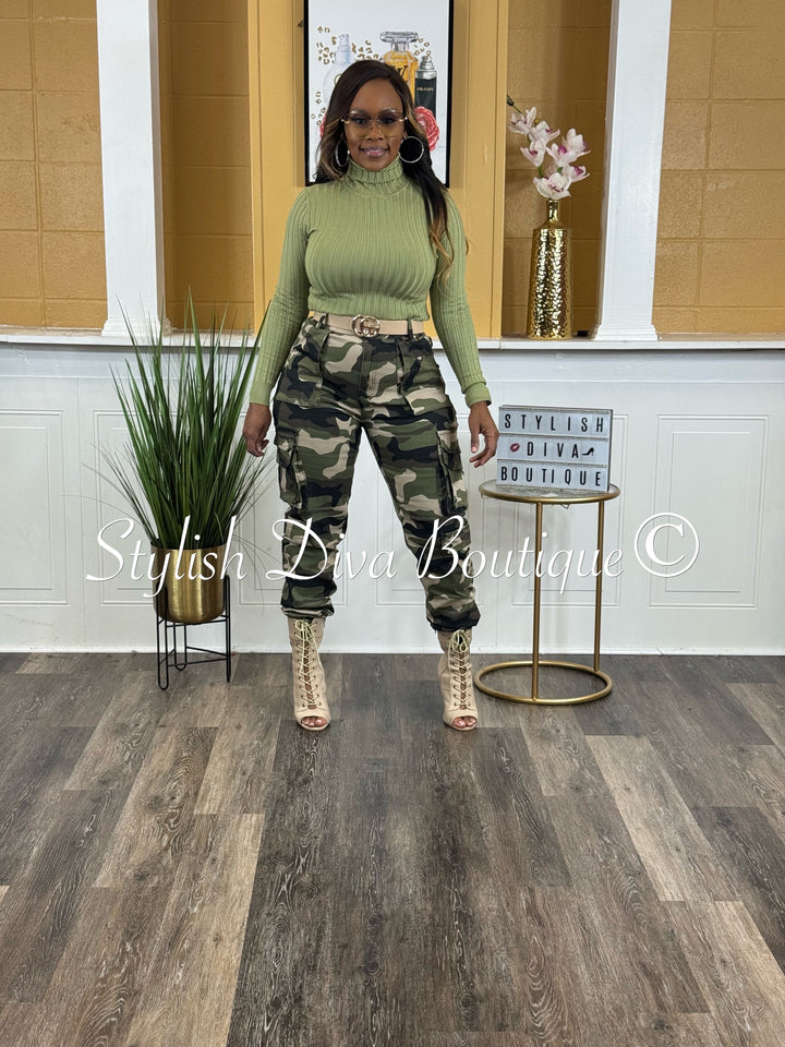 Sienna Camo Cargo Joggers (Light Camo)