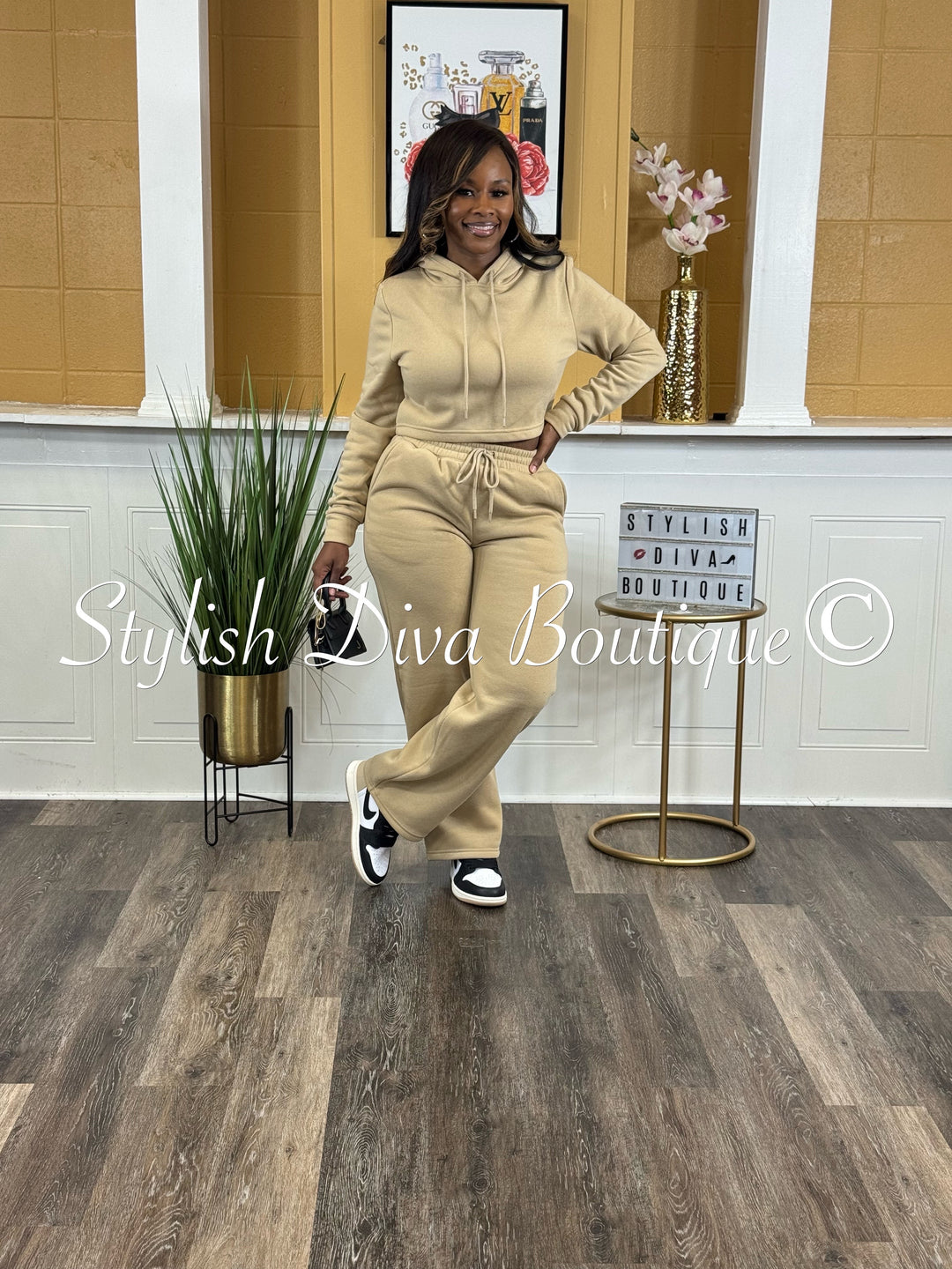 Comfort Mode Pullover Fleece Set (Khaki)