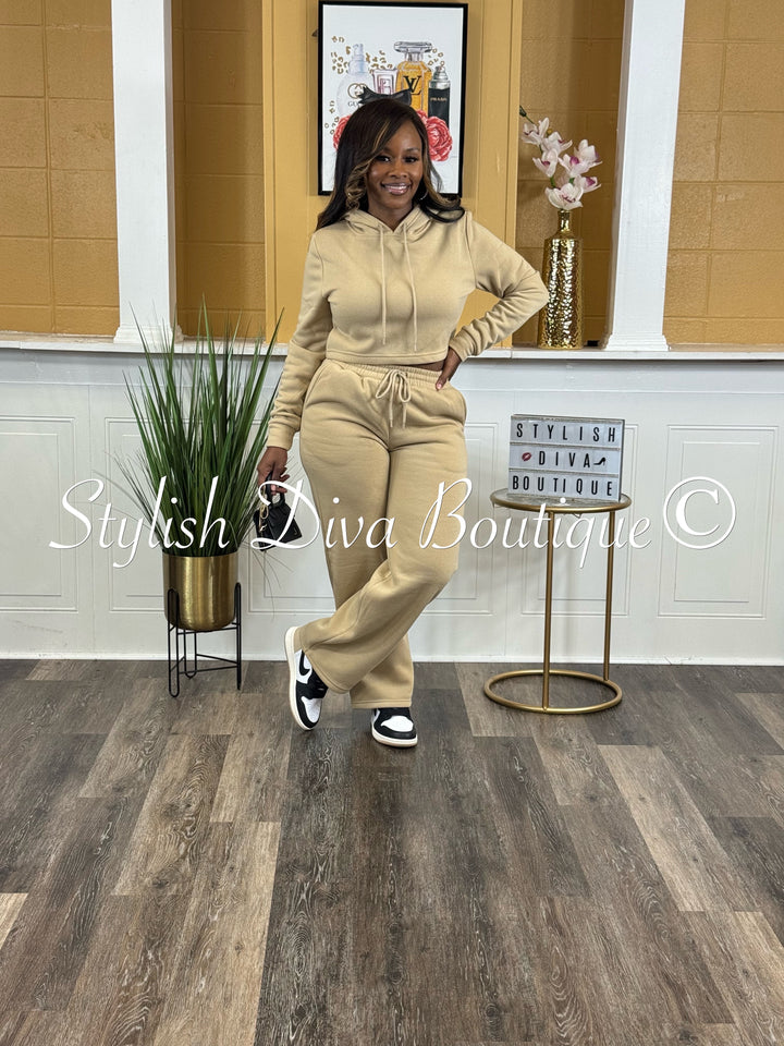 Comfort Mode Pullover Fleece Set (Khaki)