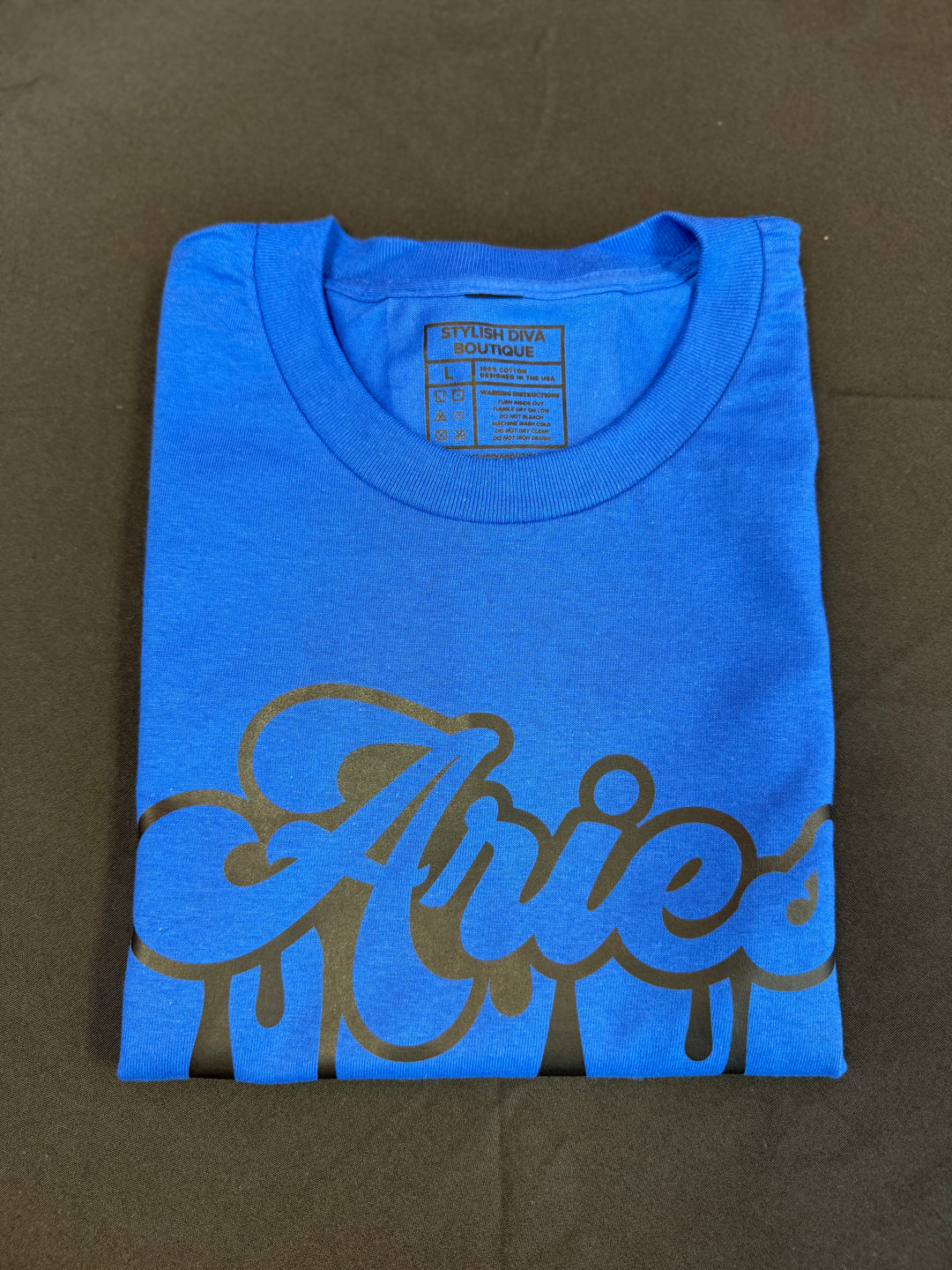 Aries Dripping T-Shirt (Black Print)