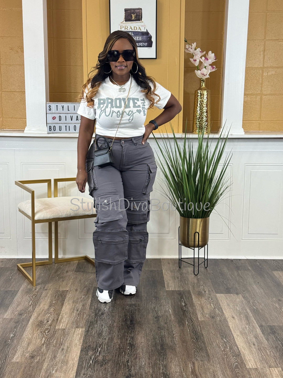Prove Them Wrong Graphic Tee (Grey Print)