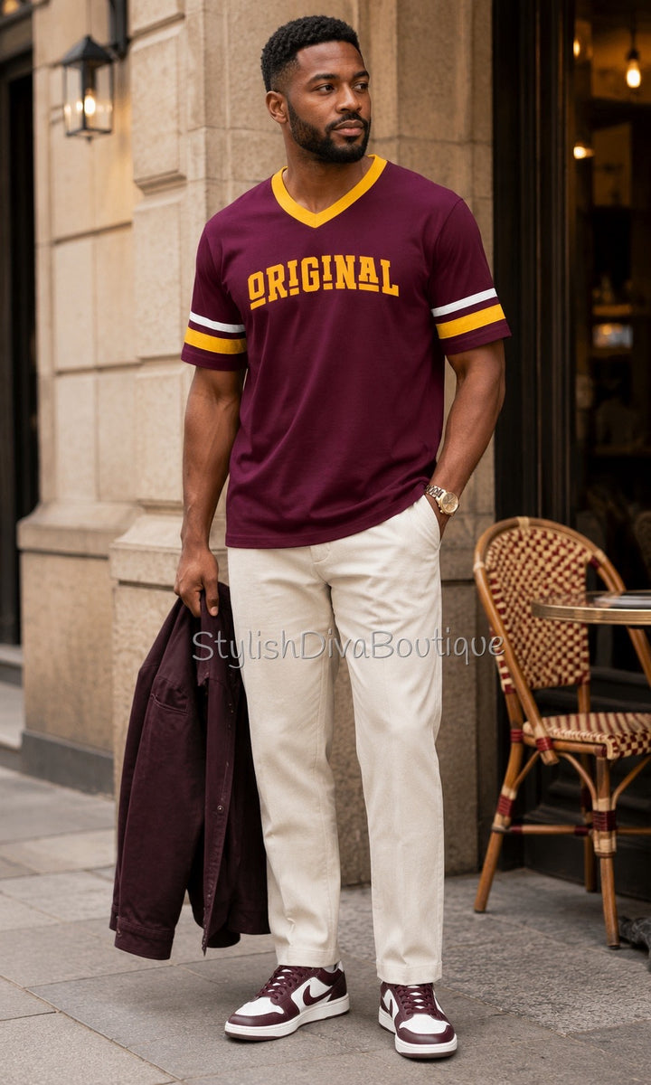 ORIGINAL Varsity Tee (Crimson/Gold/White)