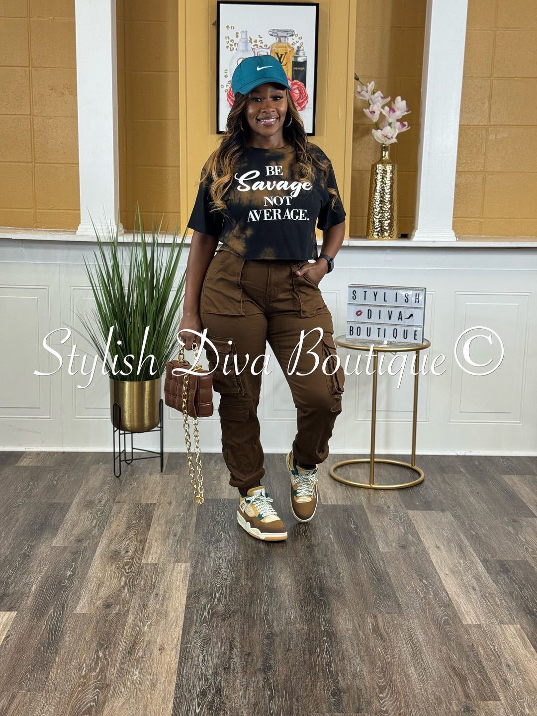 Sienna Cargo Joggers up to 3XL (Chocolate Brown)