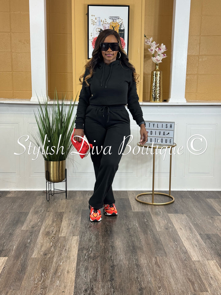 Comfort Mode Pullover Fleece Set (Black)