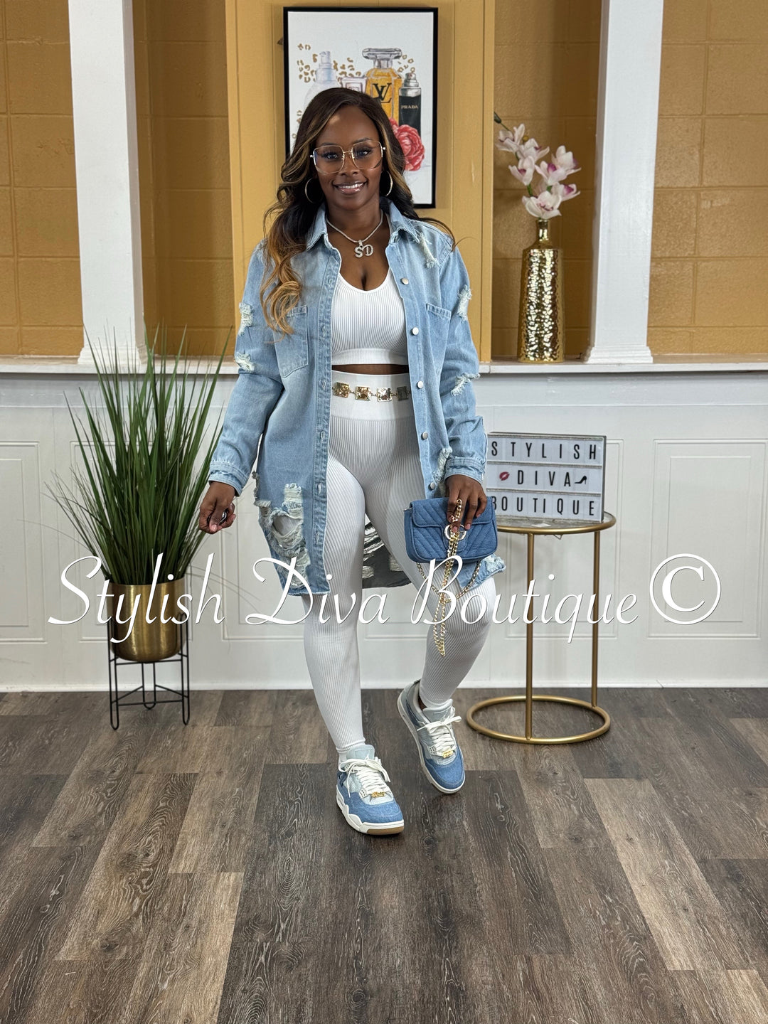 Seamless Ribbed High Waist Leggings (White)