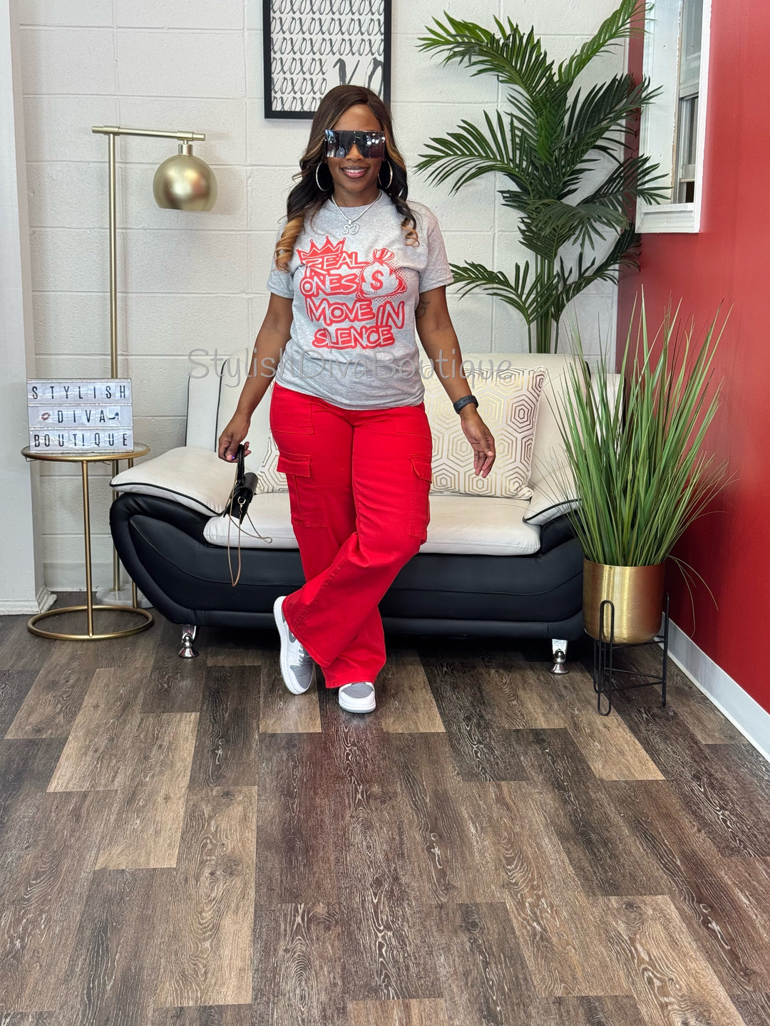 London Cargo Jeans (Red)