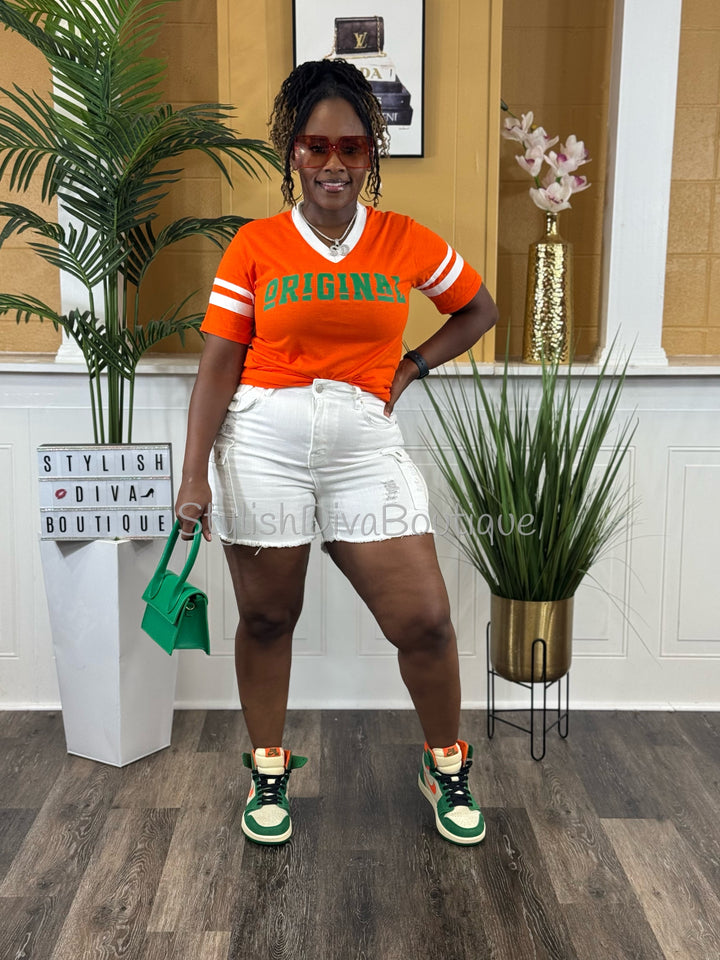 ORIGINAL Varsity Tee (Orange/Green)