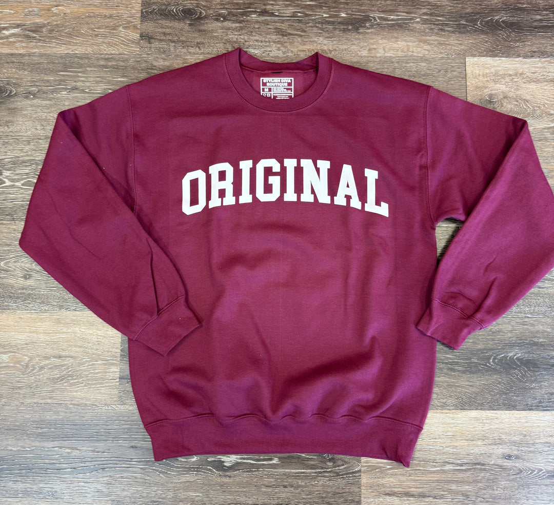 The ORIGINAL Classic Sweatshirt Only up to 3XL (White Print)