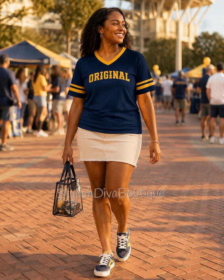 ORIGINAL Varsity Tee (Navy/Gold)