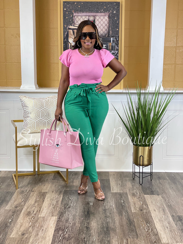 Luxe Diva Pants up to 3XL (Kelly Green)