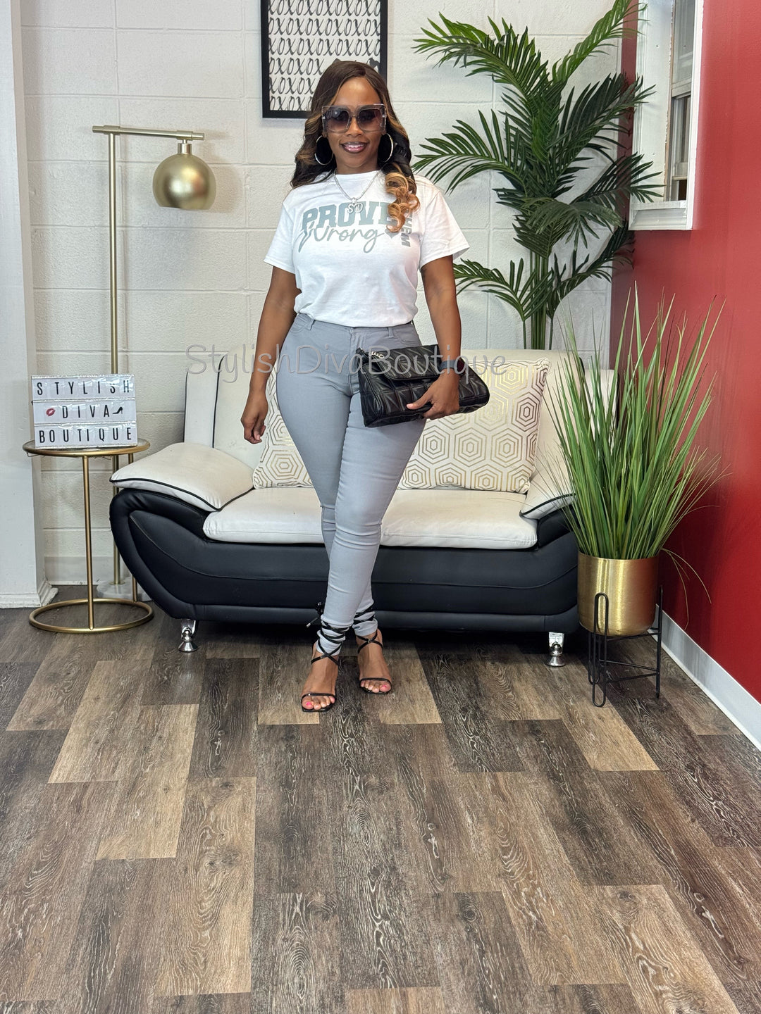 Prove Them Wrong Graphic Tee (Grey Print)